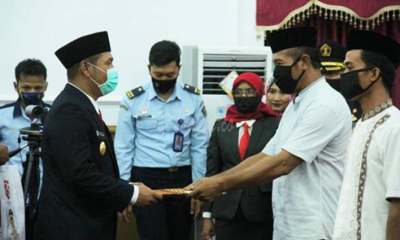 Wakil Gubernur Bengkulu Dedy Ermansyah mengikuti kegiatan penyampaian remisi umumoleh Menhumkam RI Yasonna H Laoly