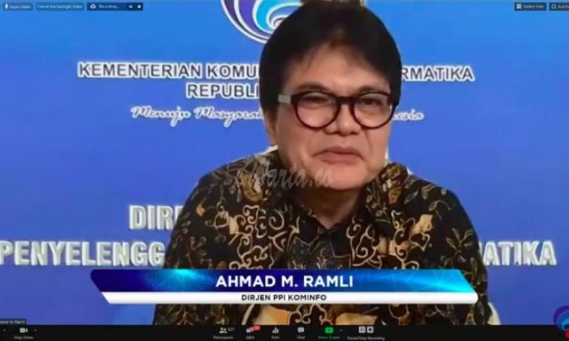 Direktur Jenderal dan Penyelenggaraan Pos dan Informatika Kementerian Komunikasi dan Informatika Ahmad M. Ramli 