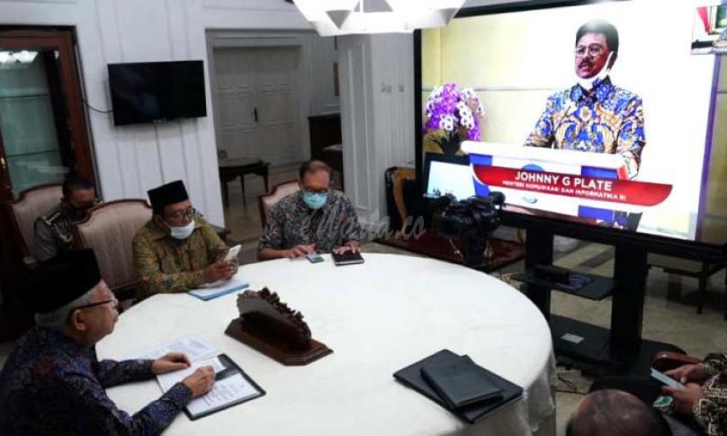 Wakil Presiden (Wapres) K.H. Ma’ruf Amin pada acara Peluncuran Prangko Seri Presiden dan Wakil Presiden RI