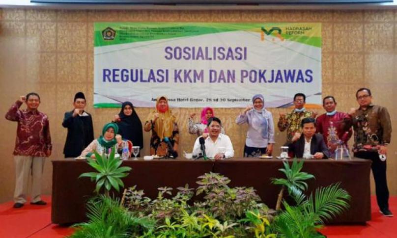 Sosialisasi Regulasi Kelompkok Kerja Madrasah (KKM) dan Kelompok Kerja Pengawas (Pokjawas), di Bogor, Senin (28/09).
