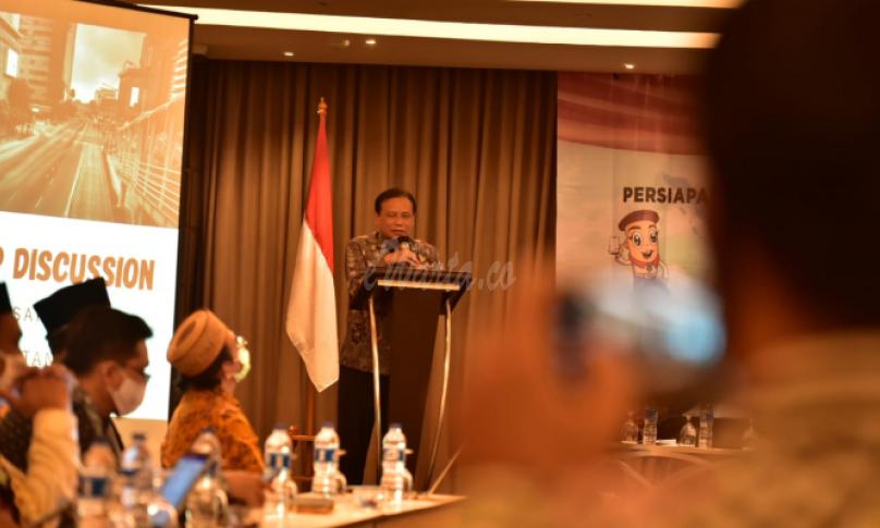 Ketua Bawaslu Abhan saat membuka FGD (Foccus Group Discussion) Persiapan Pelaksanaan SKPP Nasional Angkatan ketiga, di Jakarta, Senin (7/9/2020) malam/Foto: Humas Bawaslu RI