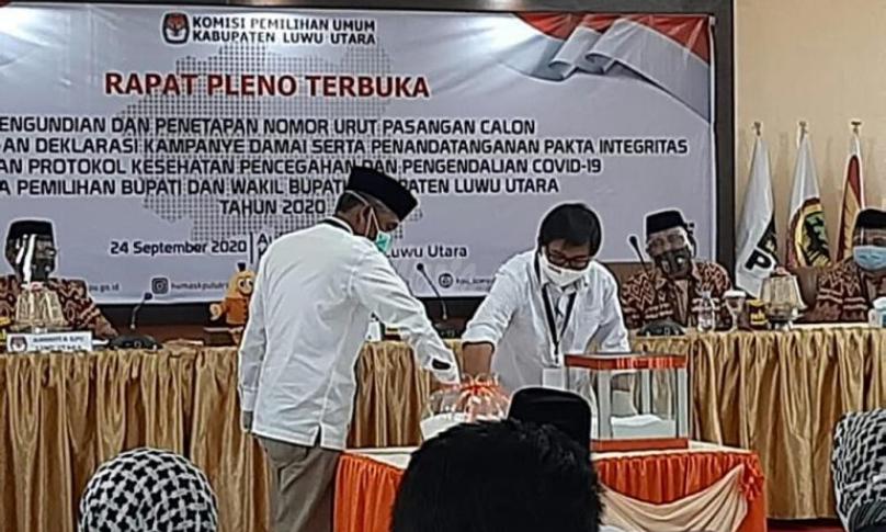 Undian Nomor Urut Calon Kepala Daerah Lutra