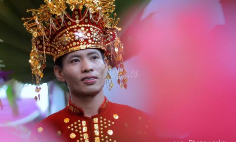 ilustrasi. Pengantin pria dengan pakaian adat Bengkulu