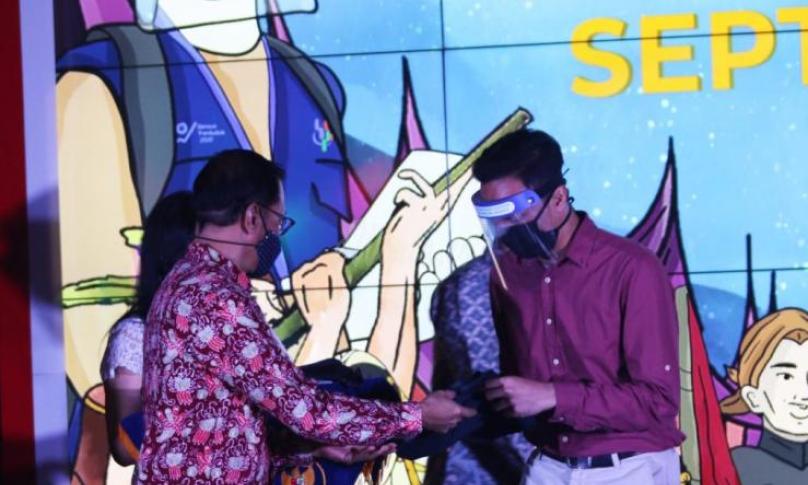 Kecuk saat membuka acara Kick Off Sensus Penduduk September 2020 di Auditorium Lantai 10 BPS, Jakarta Pusat, Senin (31/08/2020