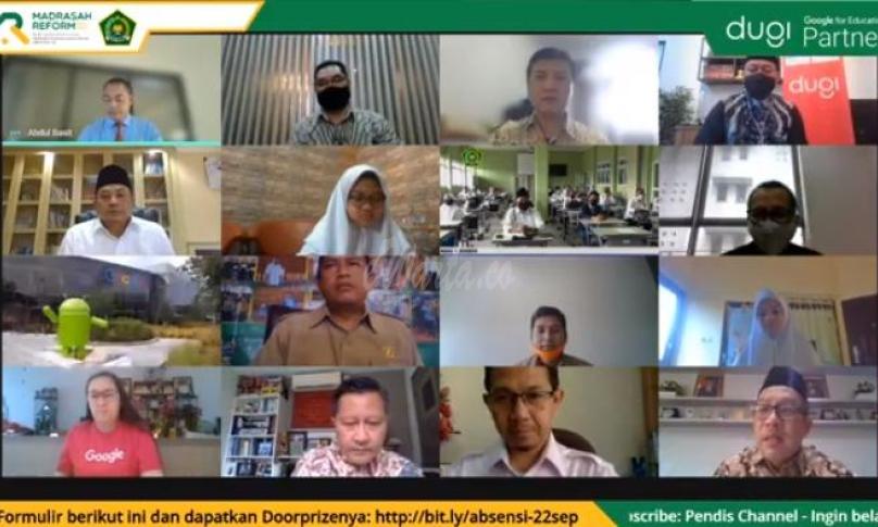 Kemenag dan Google dalam Program Transformasi Digital Pendidikan Madrasah di Jakarta, Selasa (22/09/2020).