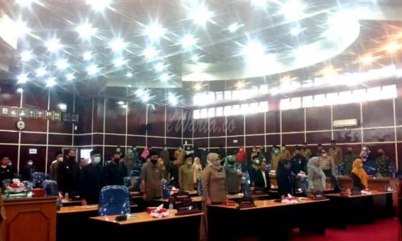 paripurna Penyampaian Nota Pengantar Raperda Laporan Pertanggungjawaban (LPj) Pelaksanaan APBD tahun 2019. 