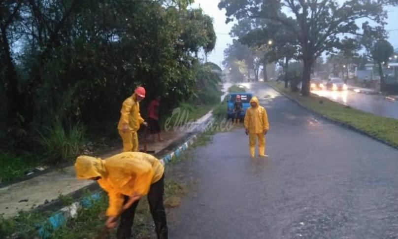 URC PUPR kota Bengkulu saat menyisir wilayah rawan banjir