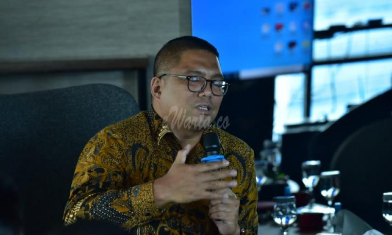 Anggota Bawaslu Fritz Edward Siregar saat berkoordinasi dengan Tim Siber Bareskrim Polri. Foto: Humas Bawaslu RI