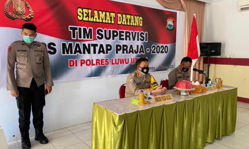 Kunjungan  tim supervisi Operasi Mantap Praja 2020 Itwasda Polda Sulawesi Selatan (Sulsel), Kamis (22/10/2020).