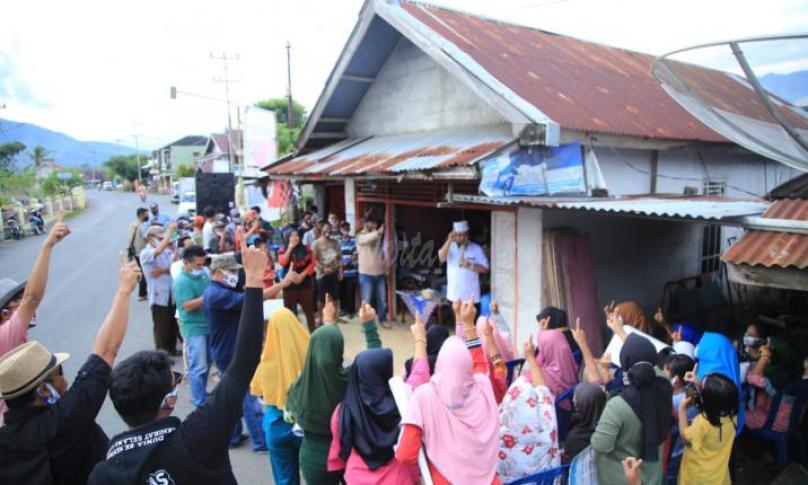 Helmi saat kampanye di Lebong