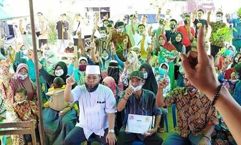Helmi Hasan saat kampanye di Desa Sidosari Kecamatan Sukaraja Kabupaten Seluma