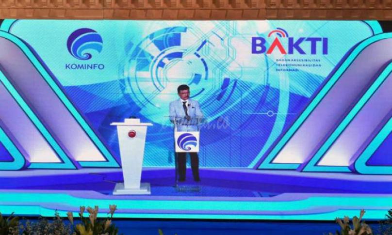 Menteri Komunikasi dan Informatika, Johnny G. Plate memberikan sambutan saat Pembukaan Kompetisi TIK Nasional untuk Disabilitas, di Museum Nasional, Jakarta, Jum'at (27/11/2020). - (AYH)