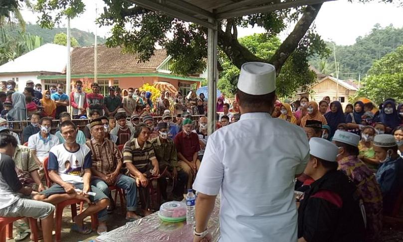 Helmi Hasan saat berkampanye di Kaur