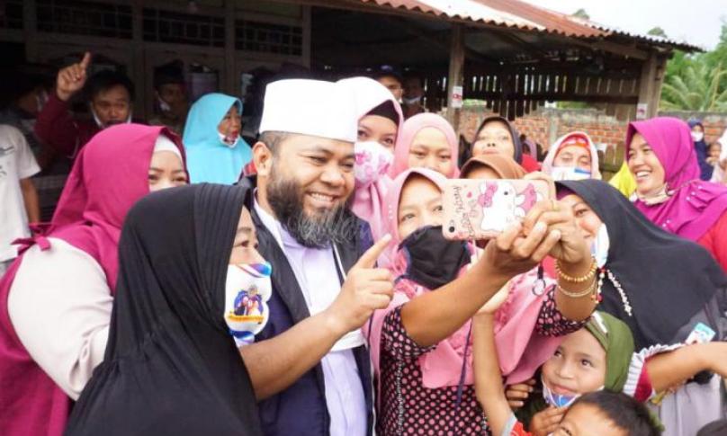 Helmi Hasan saat berkampanye di Kepahiang