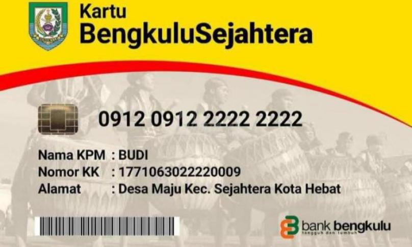 Kartu Bengkulu sejahtera milik paslon gubernur nomor urut 2