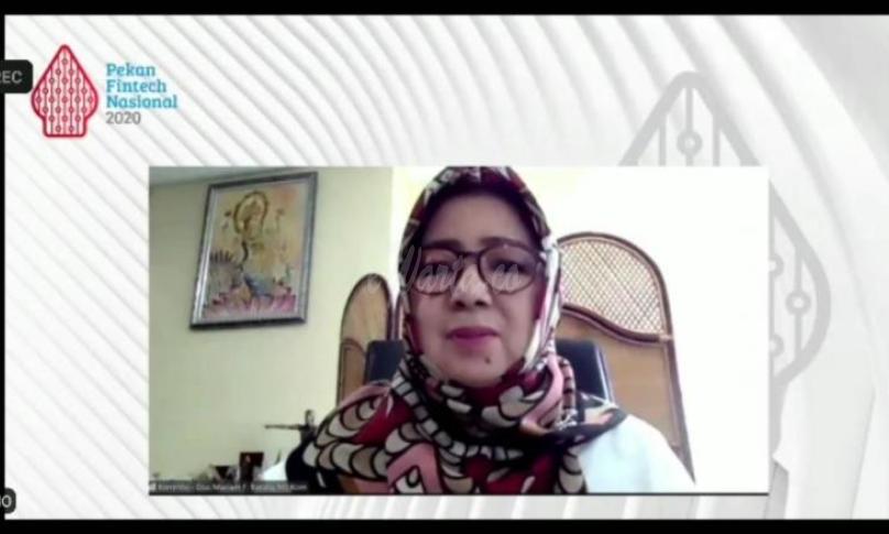 Direktur Tata Kelola Ditjen Aplikasi Informatika Kementerian Komunikasi dan Informatika, Mariam F. Barata dalam FinTech Talk yang dihelat secara virtual dari Jakarta, Senin (16/11/2020).