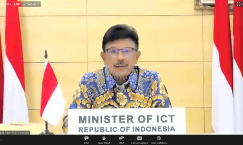 Menteri Komunikasi dan Informatika Johnny G. Plate