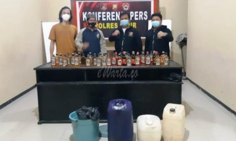 Polres Kaur Sita 100 Liter Tuak dan Puluhan Botol Miras di Hari Terakhir Ops Pekat 