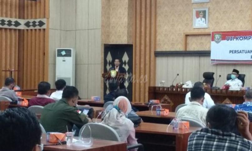 Uji Kompetensi Wartawan angkatan XII, Rabu (2/12/2020) pagi di Ruang Pola Bappeda, Pemprov Bengkulu.