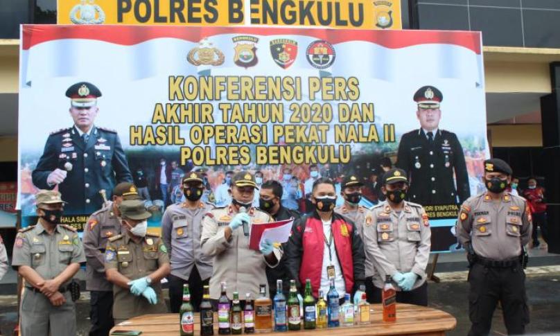 Polres Bengkulu Tuntaskan 662 Kasus Sepanjang 2020