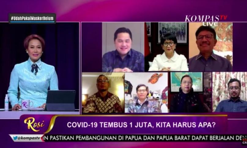 Program Rosi Bicara Kompas TV mengenai Covid-19 Tembus 1 Juta, Kita Bisa Apa? dari Jakarta, Kamis (28/01/2021). 