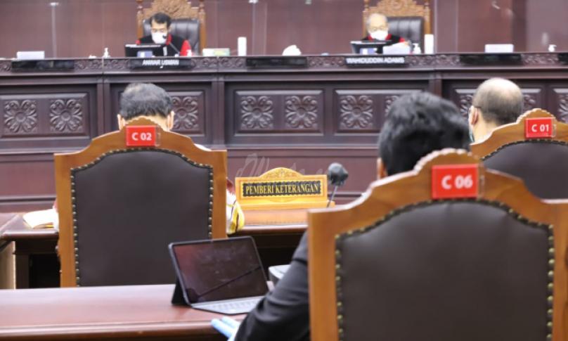 Suasana sidang perselisihan Perselisihan Hasil Pemilihan Kepala Daerah Tahun 2020 di Mahkamah Konstitusi/Foto: Humas Bawaslu RI