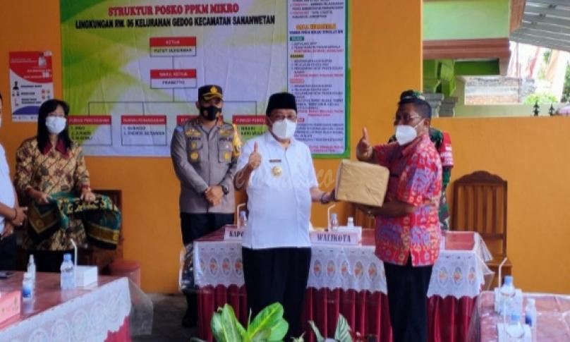 Walikota Blitar Monitor Posko PPKM Mikro