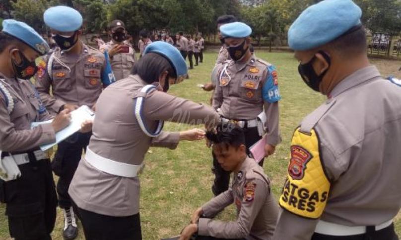 Ratusan Personil Polres Lebong Ikuti Tes Urine