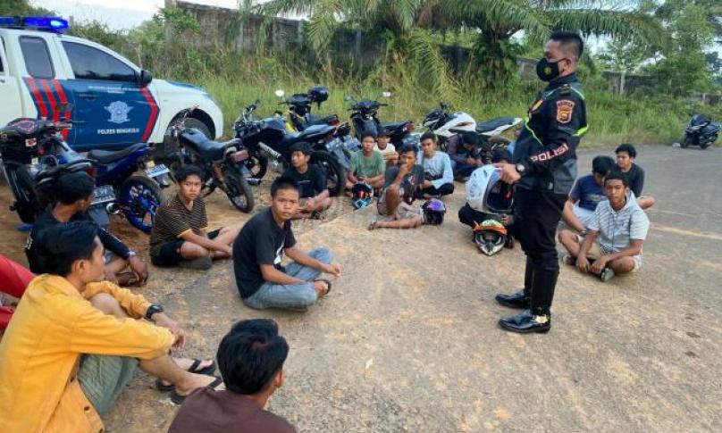Belasan Unit Sepeda Motor Hasil Balap Liar Diamankan Polisi