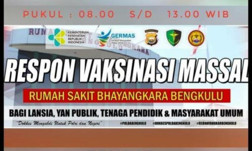 RS Bhayangkara Akan Gelar Vaksin Masal Gratis di Megamall