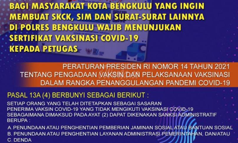 Buat SIM dan SKCK di Kepolisian Harus Surat Vaksinasi