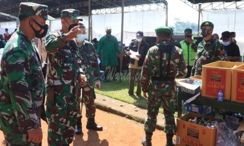 Kodim 0808/Blitar Gelar Serbuan Vaksin Masal di Gelora Penataran Nglegok Blitar