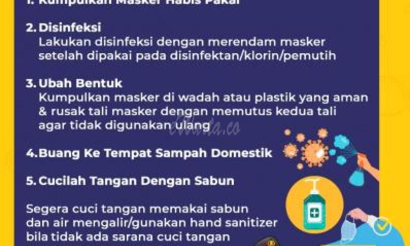 Ini Cara Mengelola Limbah Masker Habis Pakai Saat Isolasi Mandiri