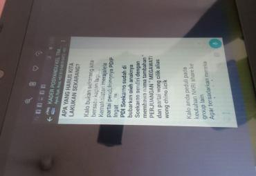 Salah satu postingan ujaran kebencian milik akun AWW