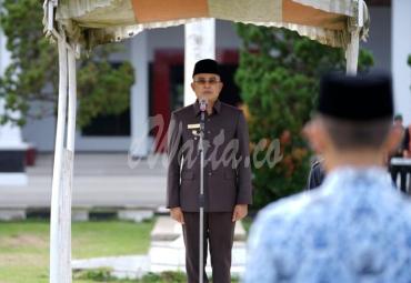 Gusnan Mulyadi Plt Bupati Bengkulu Selatan Irup Upacara Bela Negara