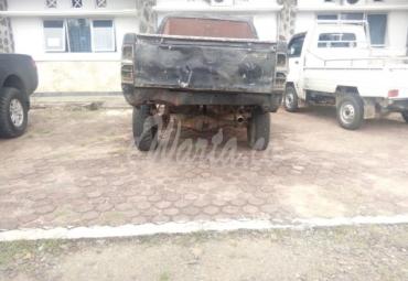 Kendaraan dinas Kades yang sudah ditarik 