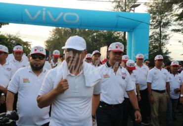 Gubernur Bengkulu, Kapolda dan Walikora Bengkulu turut serta dalam Millenial Road Safety Festival bersama masyarakat Dan Millenial Bengkulu