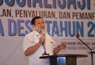 Dr. Undang Mugopal, SH, M.Hum, Kepala Biro Hukum dan Ortala menyampaikan Paparan tentang Potensi Penyimpangan Dana Desa (06 Maret 2019 di Emerald Garden Hotel, Kota Medan, Prov. Sumatera Utara) Foto: Sigit/Kemendes PDTT