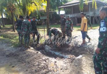Satgas TMMD rampungkan pemasangan gorong-gorong