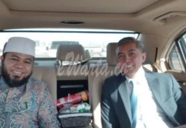 Walikota Bengkulu Helmi Hasan bersama Duta Besar RI untuk Iran Octravino Alimudin, di Teheran