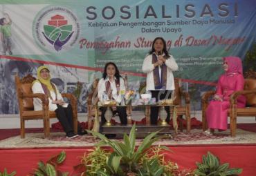 OASE Kabinet Kerja, Istri Tiga Menteri Sosialisasi pencegahan Stunting pada usia dini