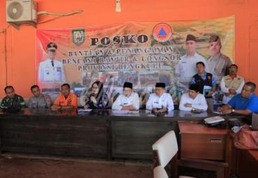 Pemerintah Provinsi Bengkulu, gelar jumpa pers, di Posko Utama kantor Badan Penanggulangan Bencana Daerah (BPBD) Provinsi Bengkulu