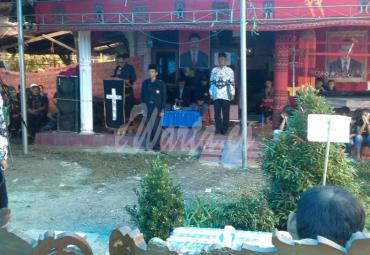 Upacara pelepasan Alm Yunus Hibur, Ketua PGRI Kecamatan Sabbang Kabupaten Luwu Utara