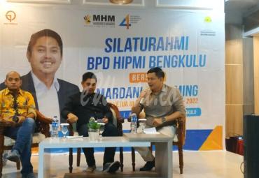 Konferensi pers HIMPI disalah satu hotel di Kota Bengkulu