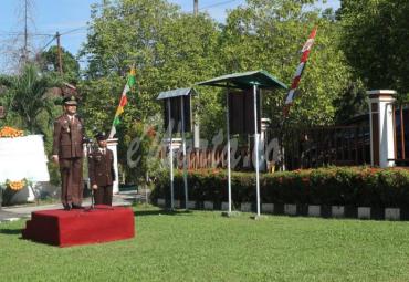 Kajari Lutra, Indawan Kuswadi, Irup Upacara peringati HUT Adhiyaksa ke-59, Sulawesi Selatan, Senin (22/7/2019)