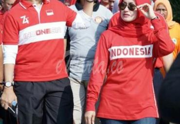 Bupati Luwu Utara, Indah P Indriani didampingi Kadis PUPR