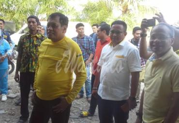 Ketua DPD II Golkar Luwu Utara, Muh Fauzi memantau kesiapan pelaksanaan.
