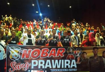 Polda Bengkulu gelar Nonton Bareng bersama awak media.