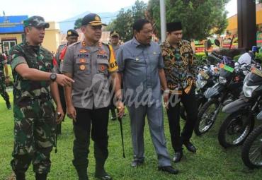 Bupati Bengkulu Utara, Ir. H. Mian bersama Kapolres, Dandim dan Pimpinan lakukan cek kesiapan Ops Lilin Nala 2019, Kamis (19/12).