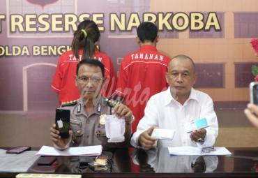 Pers Release tangkapan tersangka pengedar narkoba.